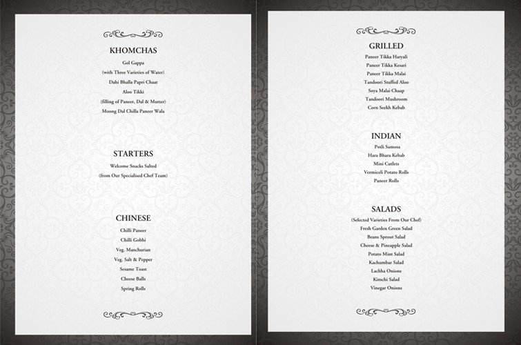 best banquets in rohini menu